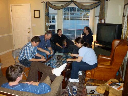 Anne taught us to play their new favorite game...Dominion.