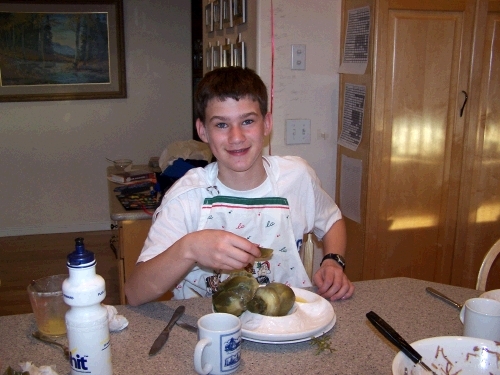 Artichokes -- Elliot's favorite food.