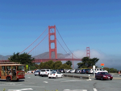 Coming up to the Golden Gate Bridge.