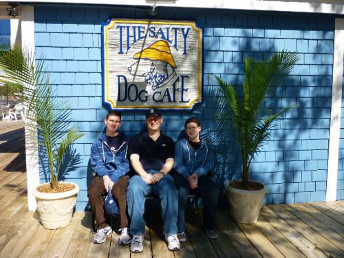 As we drove around Hilton Head we discovered The Salty Dog Cafe.  We didn't eat there because it was closed for some renovation, but Alan did treat himself to a new hat.