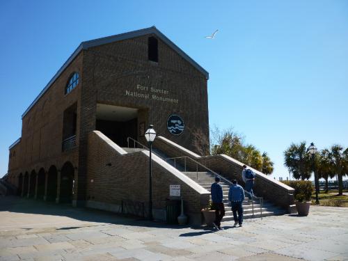 Heading into the Fort Sumter National Monument Museum.