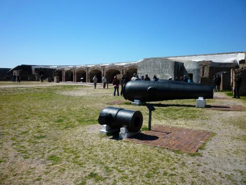 The fort was totally cool!  The ranger gave us a great short lecture about all the events and then we were free to walk around and see everything.