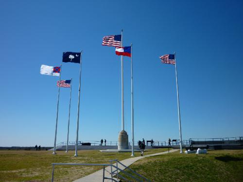 I thought the flags were very cool and since it was so windy, of course they were flying great!