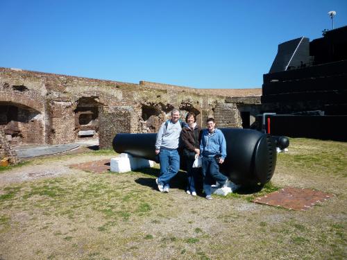 The cannons were so cool.  I bought a small one for my July mantel to remember Fort Sumter by.