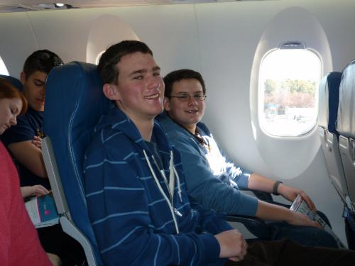 On the airplane ready to head back to Utah.  
