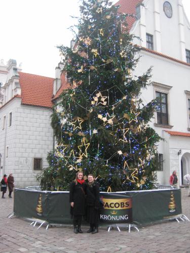 With Sister Free in the Poznan town square