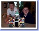 Elliot and Clark showing off their fabulous Lego castle.