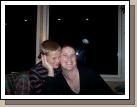 Cherry trying to get a kiss from her son Justin.