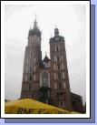 A really tall church in Krakow.