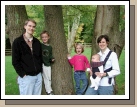 Here is my brother Matt, his wife Elasha and their family - Talmage is 6, Julia is 4 and baby Anna is 4 months old.  They were very good travelers!