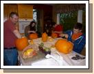 Alan scraping out yet another pumpkin -- I think he did 5 in one evening!